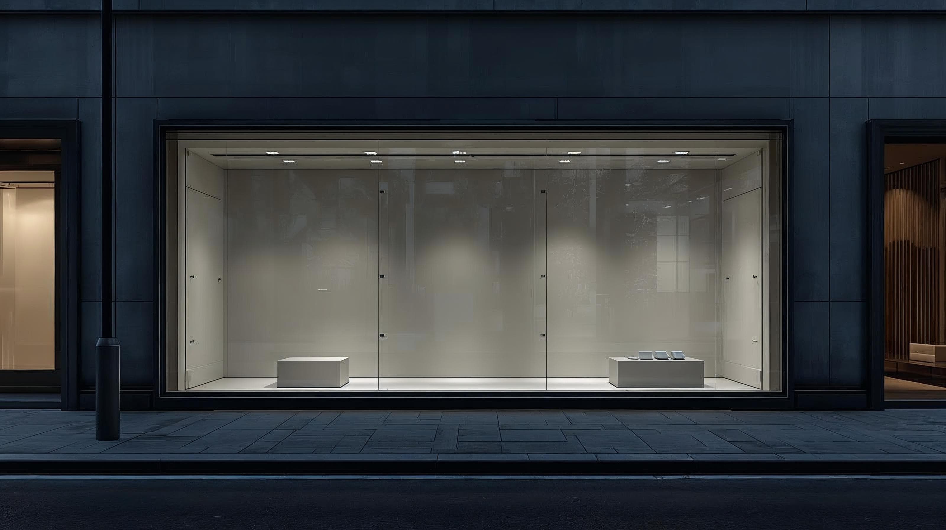 Traditional static shop window